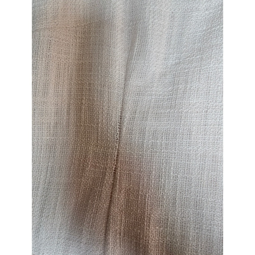 Karl Lagerfeld Paris Pink Tweed Sheath Dress Pearl Button Fringe Trim Size 6 - Picture 3 of 16